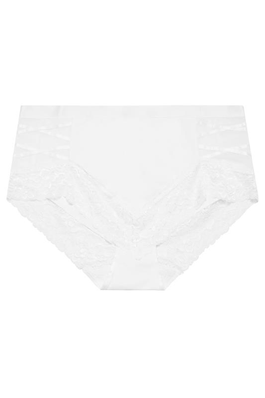 YOURS Curve Plus Size White Strap Control Full Briefs | Yours Clothing  3