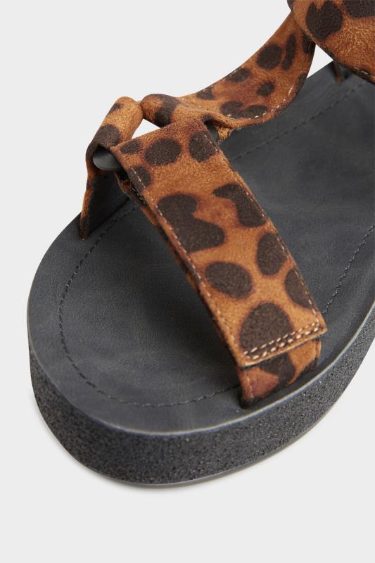 LIMITED COLLECTION Black Leopard Print Sporty Platform Sandals In Extra Wide Fit_D.jpg