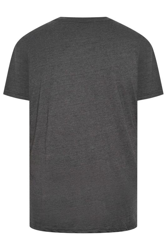 KAM Big & Tall Charcoal Grey Camo Pannelled T-Shirt | BadRhino 4