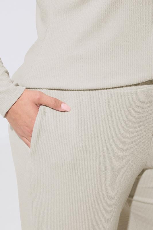 LIMITED COLLECTION Plus Size Beige Brown Crinkle Wide Leg Trousers | Yours Clothing 4