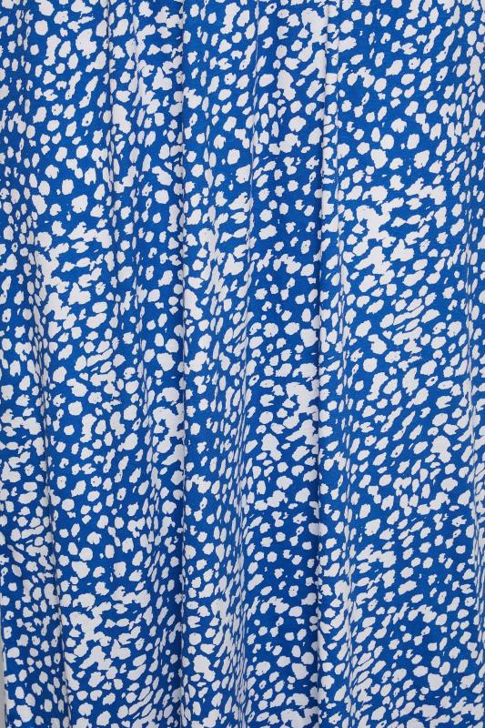 YOURS Plus Size Cobalt Blue Animal Print Maxi T-Shirt Dress | Yours Clothing 5