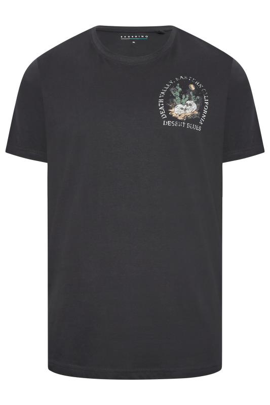 BadRhino Big & Tall Charcoal Grey 'Death Valley' Graphic Print T-Shirt | BadRhino 4