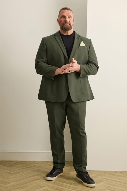  BadRhino Tailoring Big & Tall Pantalon de costume en lin kaki