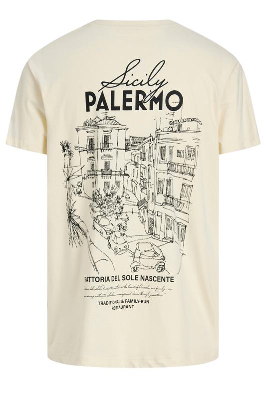 JACK & JONES Big & Tall Antique White 'Palermo' T-Shirt | BadRhino 2
