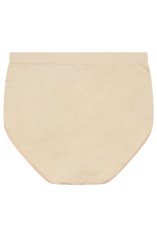 YOURSET Plus Size 3 PACK Black & Nude Seamless Light Control Full Briefs | Yours Clothing  9