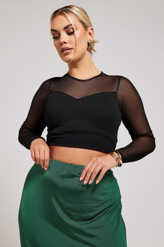 YOURS LONDON Plus Size Forest Green Slinky Maxi Skirt | Yours Clothing 4