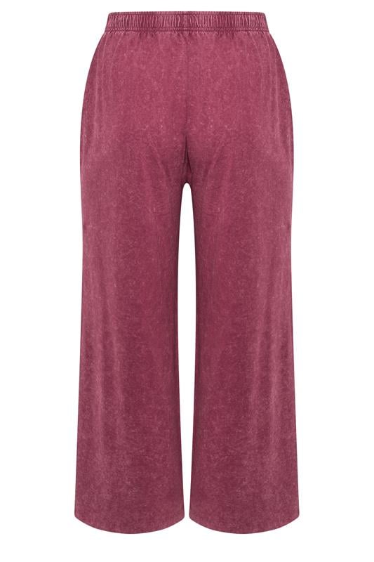 LIMITED COLLECTION Plus Size Red Acid wash Trousers | Yours Clothing 6