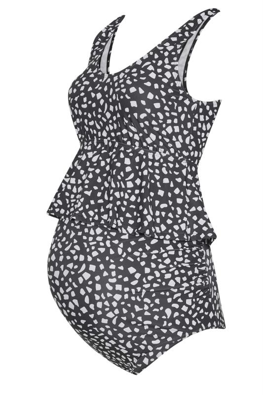 LTS Tall Women's Maternity Black Dalmatian Print Tankini Set | Long Tall Sally 5