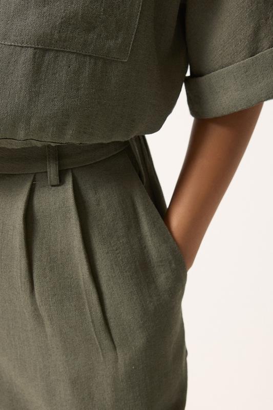 PixieGirl Petite Women's Green Wide Leg Trousers | PixieGirl 4