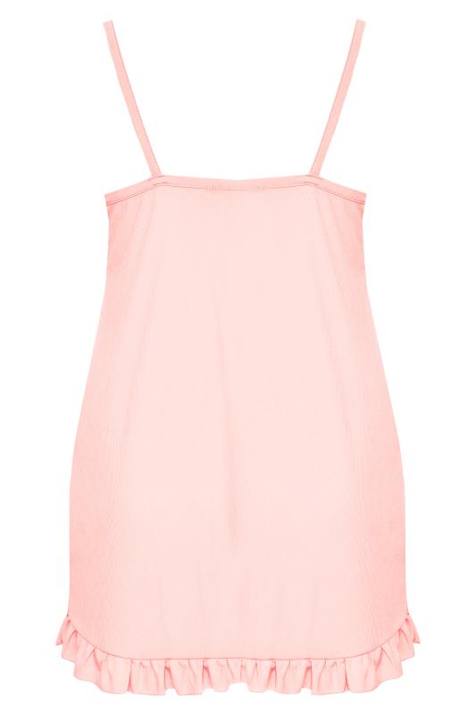 LIMITED COLLECTION Curve Pink Ribbed Nightdress 6