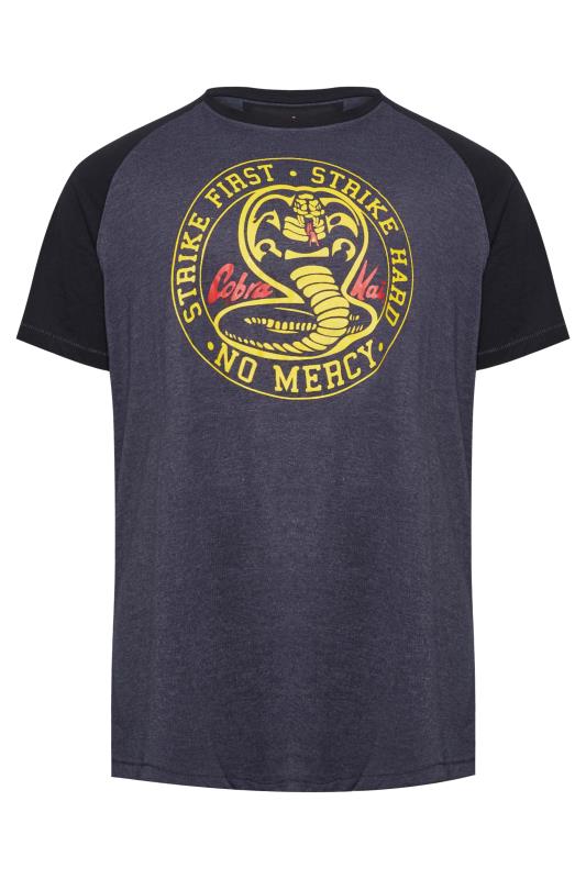 Men's  D555 Big & Tall Navy Blue Offical Cobra Kai Printed T-Shirt
