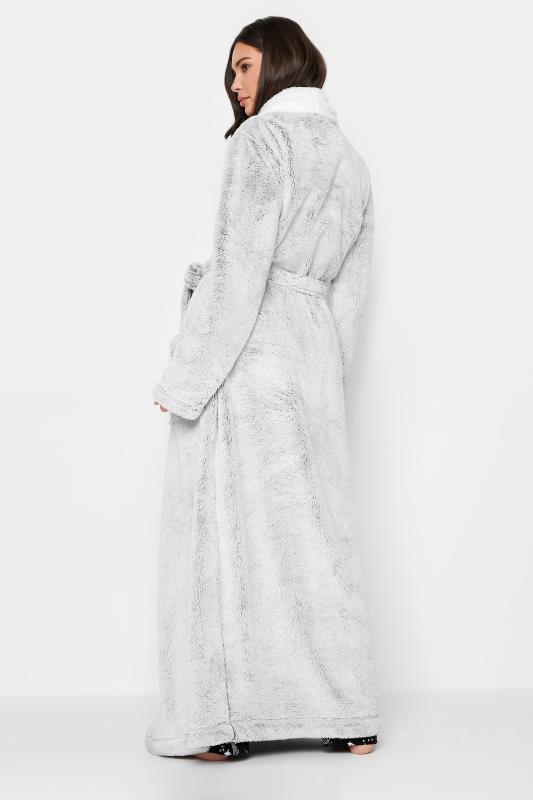 LTS Tall Women's Light Grey Collar Maxi Dressing Gown | Long Tall Sally 5