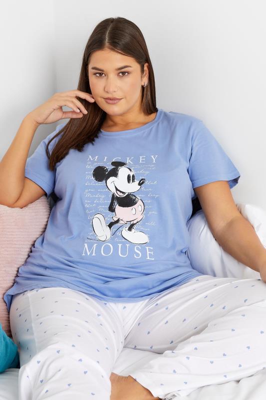 LTS Tall Women's Blue DISNEY Mickey Mouse Pyjama Set | Long Tall Sally  4