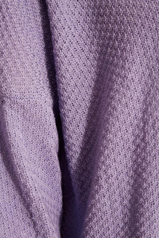 Curve Bright Lilac Purple Knitted Longline Cardigan_S.jpg