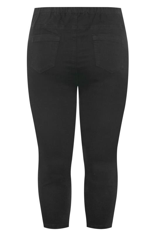 Plus Size Black Cropped JENNY Stretch Jeggings | Yours Clothing  6