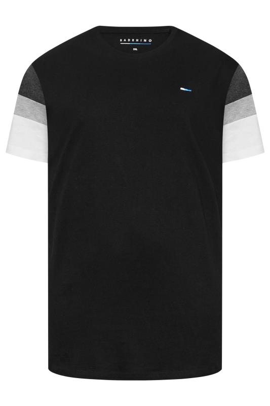 BadRhino Big & Tall Black Stripe Sleeve T-Shirt 2