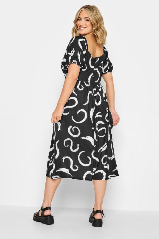 LIMITED COLLECTION Plus Size Black Swirl Print Midaxi Dress | Yours Clothing  4