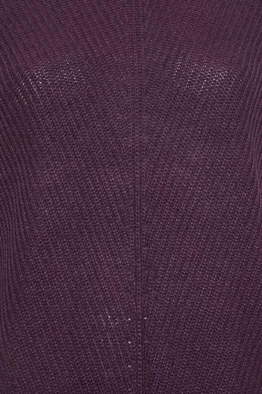YOURS Curve Plus Size Purple Essential Knitted Jumper | Yours Clothing  5