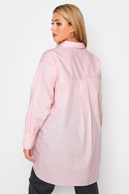 LIMITED COLLECTION Curve Pink Oversized Boyfriend Shirt_C.jpg