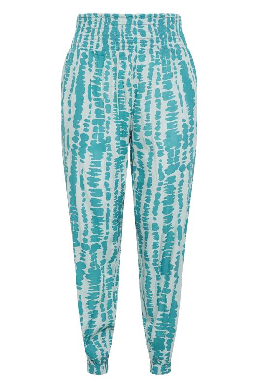 Plus Size Green Tie Dye Cuffed Joggers | Yours Clothing 6