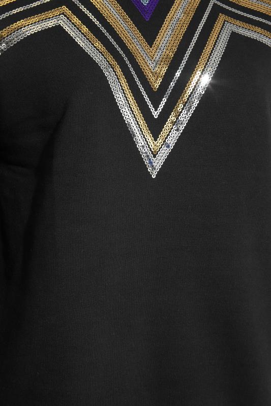 Black Sequin Star Neckline Sweatshirt_S.jpg