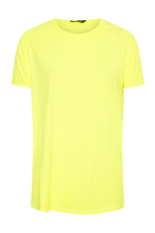 Curve Bright Yellow Raw Edge Basic T-Shirt_X.jpg