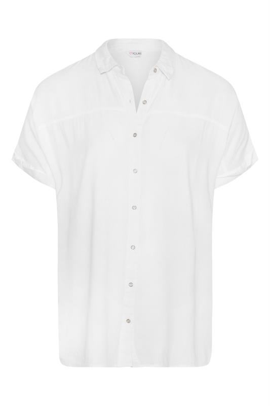 Plus Size White Short Sleeve Shirt | Yours Clothing 6