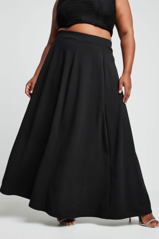  YOURS Curve Panelled Maxi Skirt