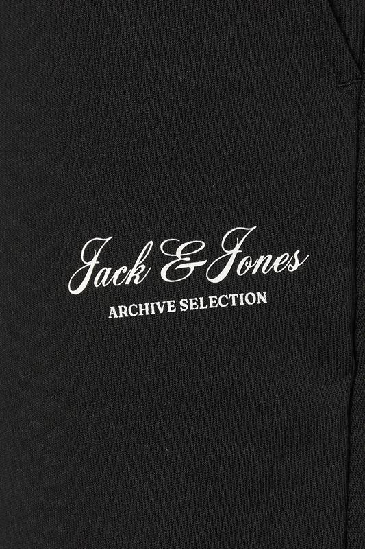 JACK & JONES Big & Tall Black Logo Jogger Sweat Shorts | BadRhino 5