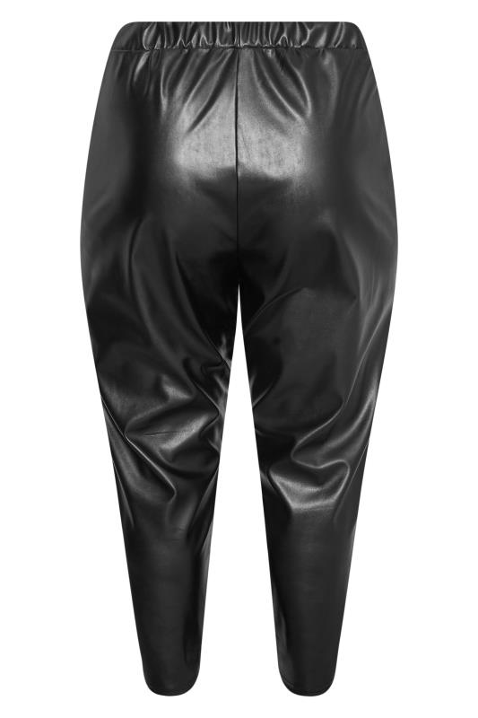 LIMITED COLLECTION Curve Black Faux Leather Trousers 6