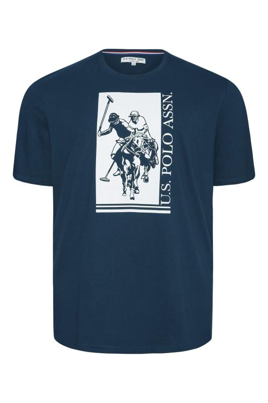 U.S. POLO ASSN. Big & Tall Navy Blue Rider Print T-Shirt 3