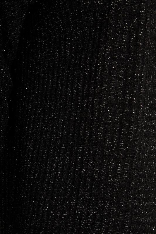 YOURS LUXURY Plus Size Black Shimmer Cardigan | Yours Clothing 6