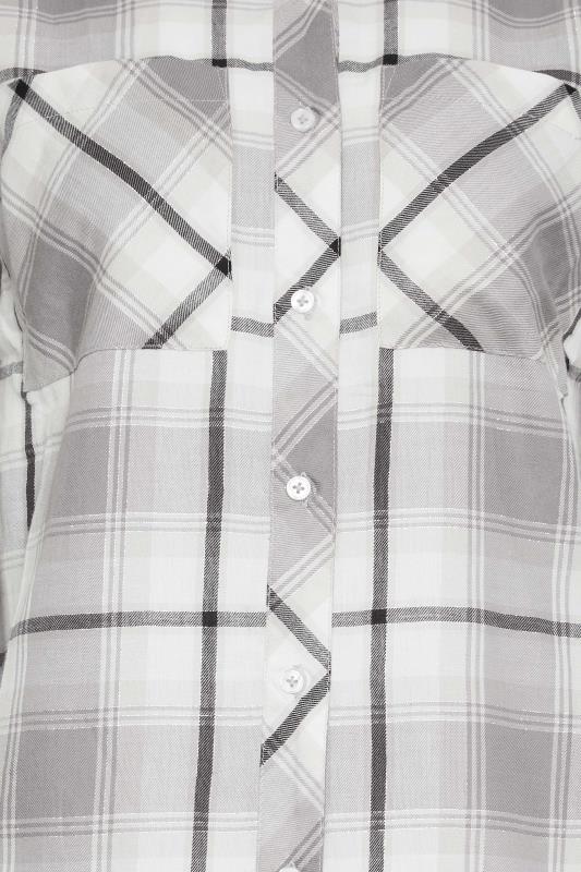 LTS Tall White & Grey Check Shirt | Long Tall Sally  5