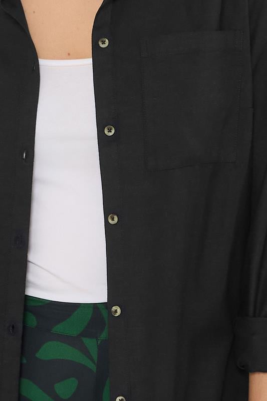 LTS Tall Women's Black Linen Long Sleeve Shirt | Long Tall Sally  5
