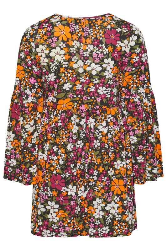 LIMITED COLLECTION Curve Black Floral Long Sleeve Smock Top 7