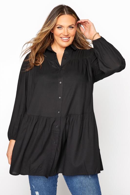 Black Smock Tiered Tunic Blouse_A.jpg