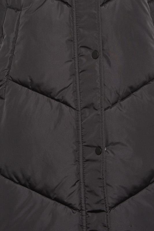 LTS Tall Black Quilted Longline Hooded Gilet | Long Tall Sally 5