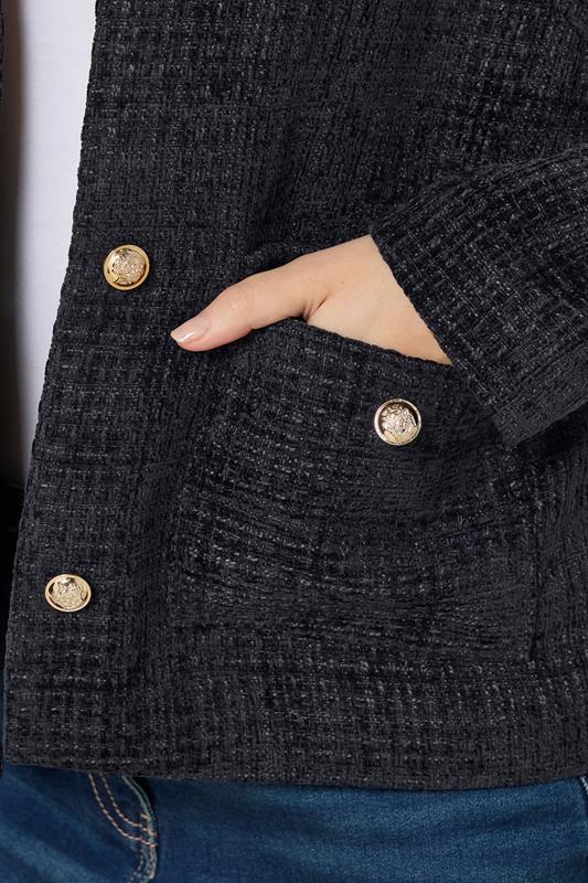 M&Co Navy Blue Boucle Button Up Jacket | M&Co 5