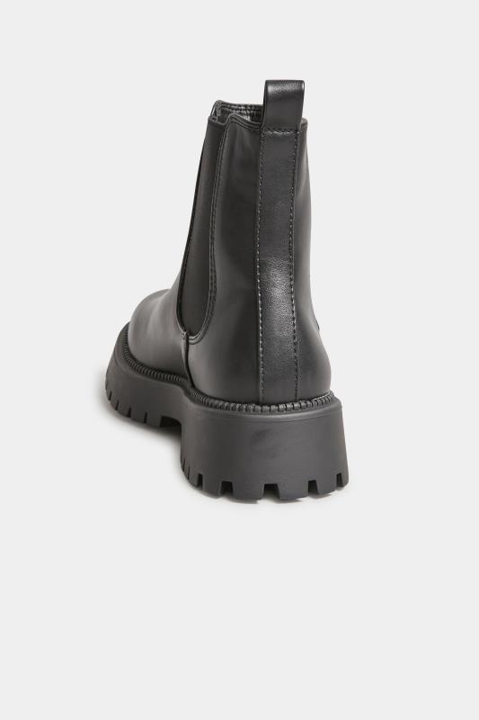 PixieGirl Black Chunky Chelsea Boots In Standard D Fit | PixieGirl 4