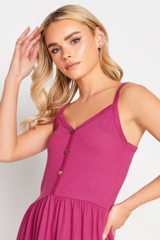 PixieGirl Pink Button Through Midi Dress | PixieGirl 4