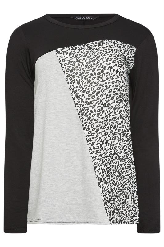 M&Co Grey Leopard Print Cut Top | M&Co  5