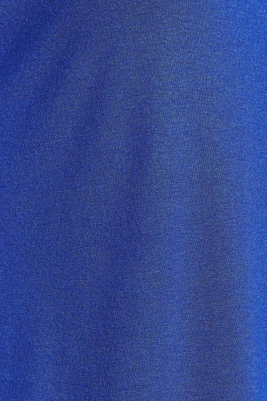 LTS Tall Cobalt Blue Crochet Sleeve Detail T-Shirt 5