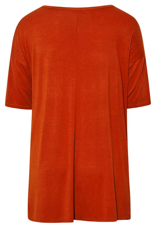 Curve Burnt Orange Oversized T-Shirt 7