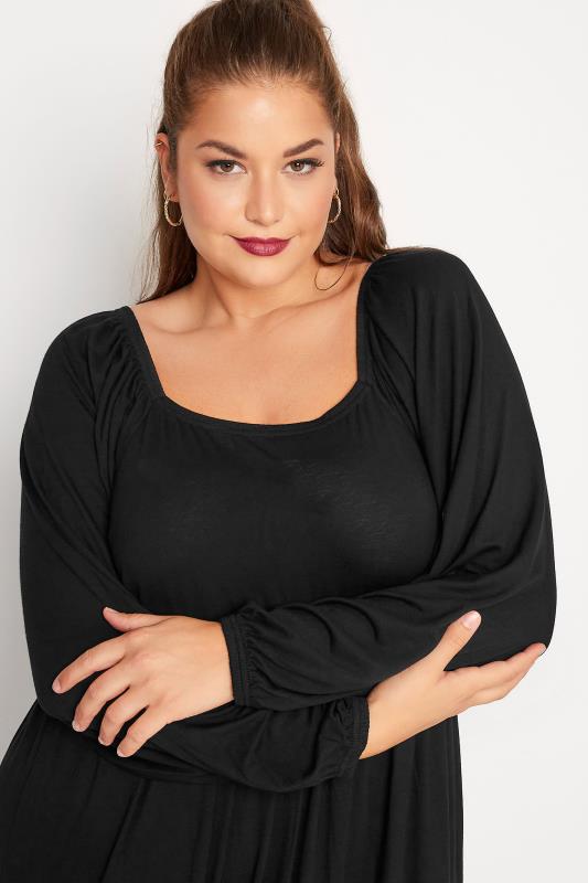 LIMITED COLLECTION Plus Size Black Smock Dress | Yours Clothing  4