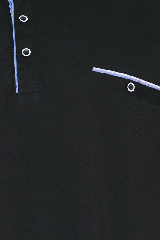 BadRhino Big & Tall Black Chambray Pocket Polo Shirt | BadRhino 8
