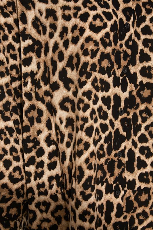 YOURS LONDON Beige Leopard Print Oversized Shirt_S.jpg