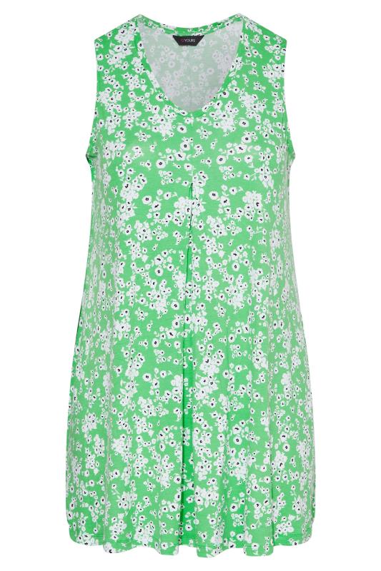 Plus Size Green Floral Swing Vest Top | Yours Clothing 6
