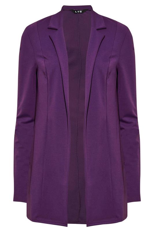 LTS Tall Women's Dark Purple Scuba Longline Blazer | Long Tall Sally 6