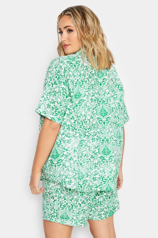 LIMITED COLLECTION Plus Size Green Paisley Print Shirt | Yours Clothing 3
