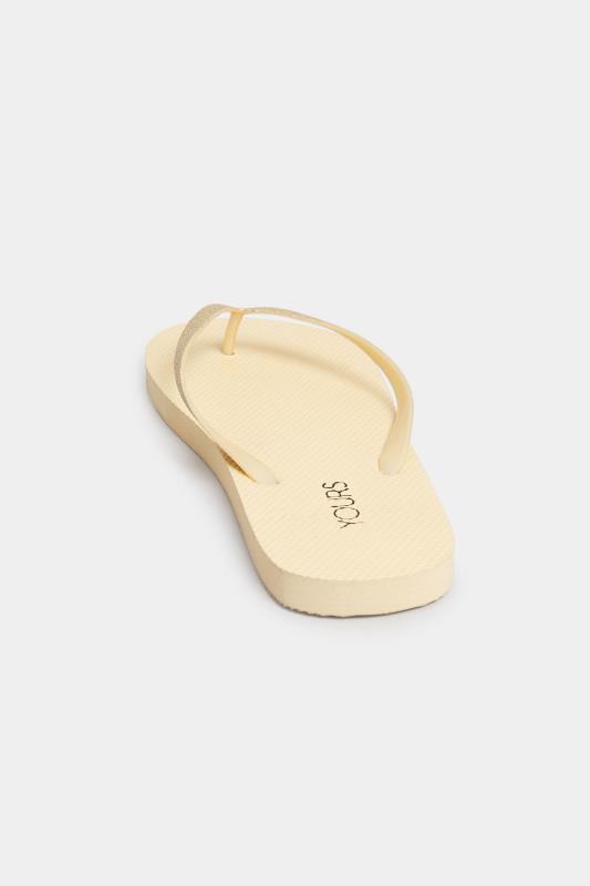 Gold Toe Thong Flip Flops In Extra Wide EEE Fit | Yours Clothing 4
